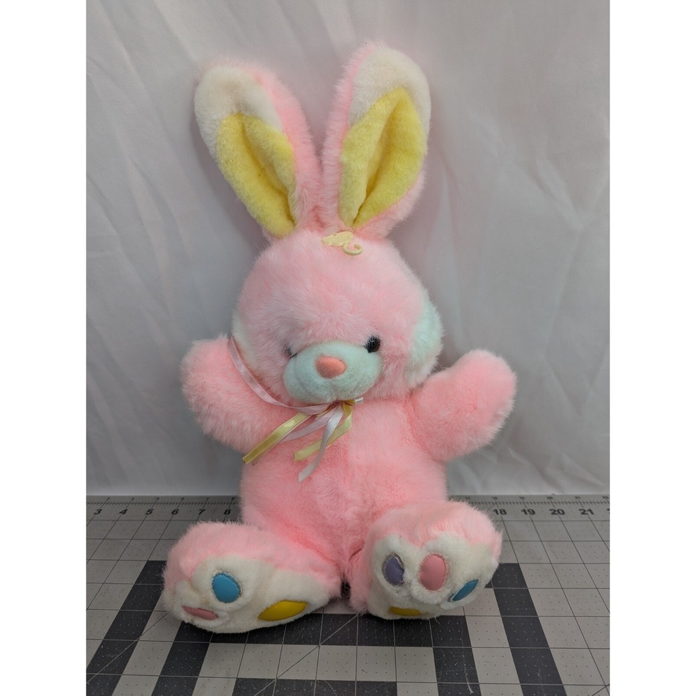 Cuddle Wit‎ Pink Rabbit Plush Bunny Easter Jellybeans 16 Inch Stuffed Animal Toy